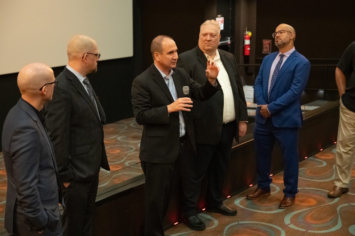 Rene leading a panel discussion